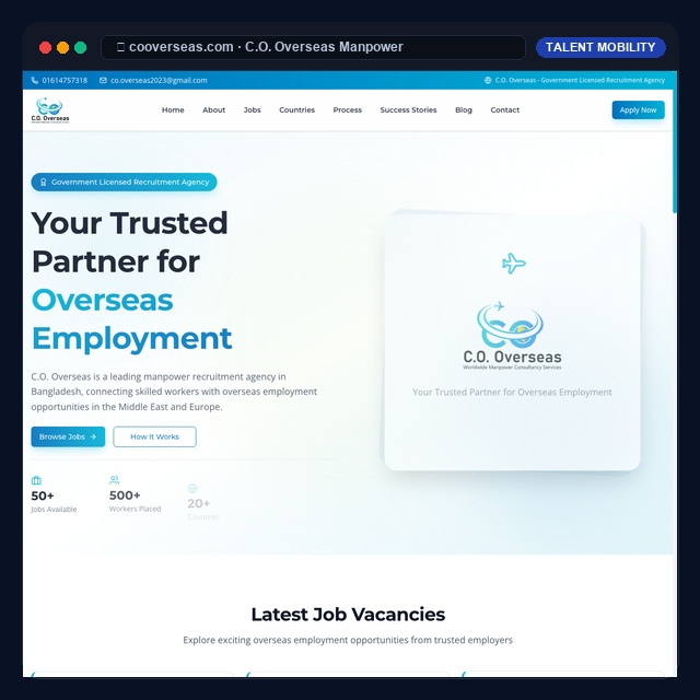 C.O. Overseas manpower recruitment and international mobility platform